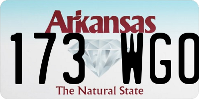 AR license plate 173WGO