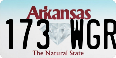 AR license plate 173WGR