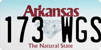 AR license plate 173WGS