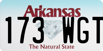 AR license plate 173WGT