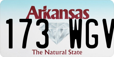 AR license plate 173WGV