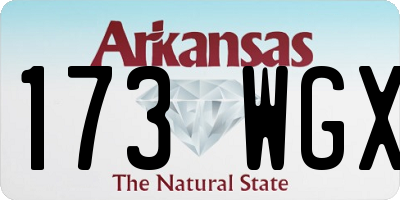 AR license plate 173WGX