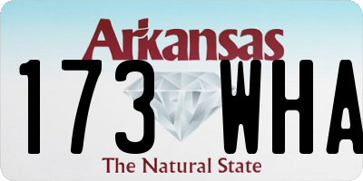 AR license plate 173WHA