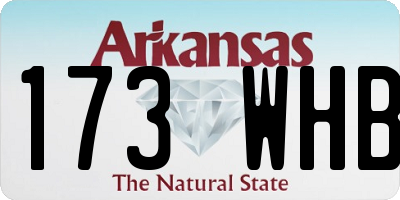 AR license plate 173WHB