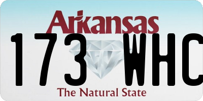 AR license plate 173WHC