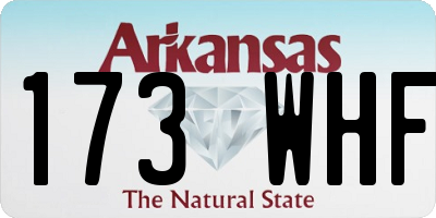 AR license plate 173WHF