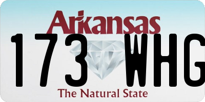 AR license plate 173WHG
