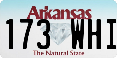 AR license plate 173WHI