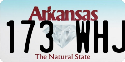 AR license plate 173WHJ