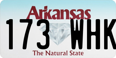 AR license plate 173WHK