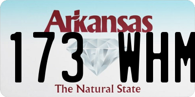 AR license plate 173WHM