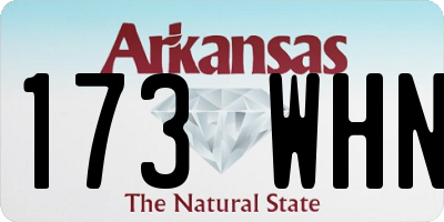 AR license plate 173WHN