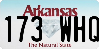 AR license plate 173WHQ