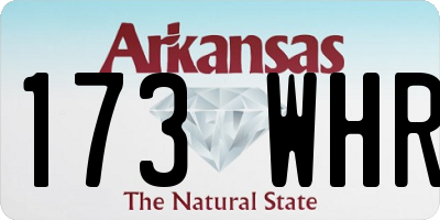 AR license plate 173WHR