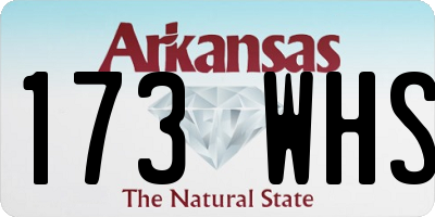 AR license plate 173WHS