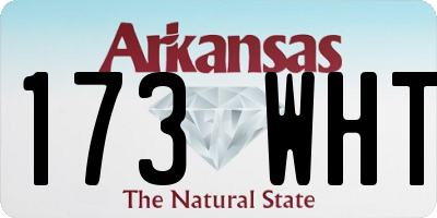 AR license plate 173WHT