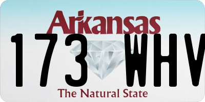 AR license plate 173WHV