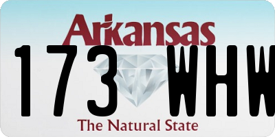 AR license plate 173WHW