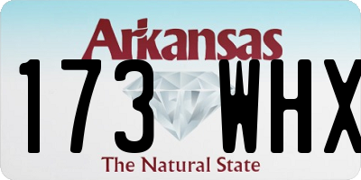 AR license plate 173WHX