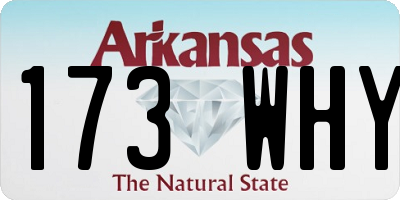 AR license plate 173WHY