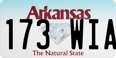 AR license plate 173WIA