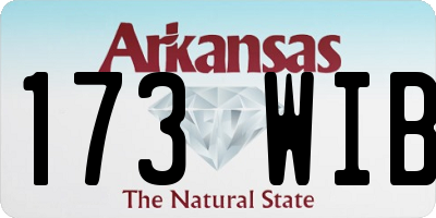 AR license plate 173WIB