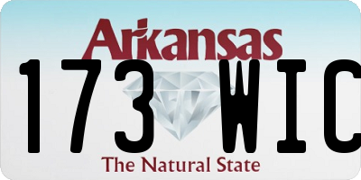 AR license plate 173WIC