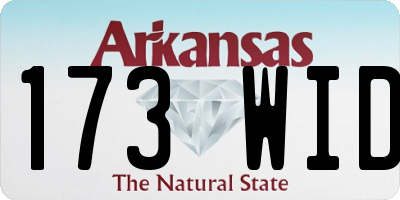 AR license plate 173WID