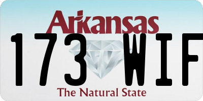 AR license plate 173WIF