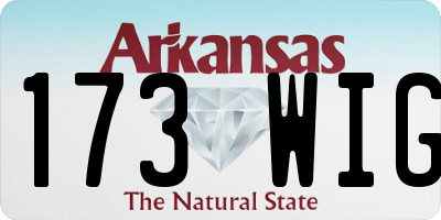 AR license plate 173WIG