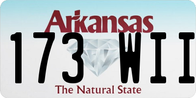 AR license plate 173WII