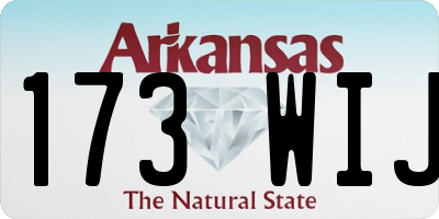 AR license plate 173WIJ