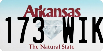 AR license plate 173WIK