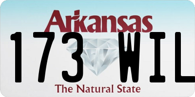 AR license plate 173WIL