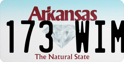 AR license plate 173WIM