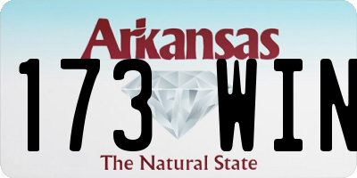 AR license plate 173WIN