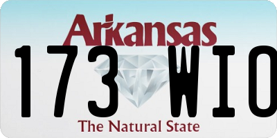 AR license plate 173WIO