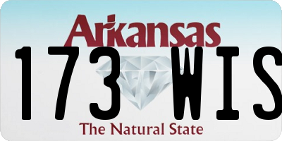 AR license plate 173WIS