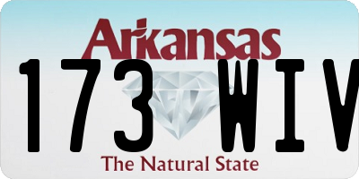 AR license plate 173WIV
