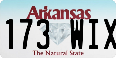 AR license plate 173WIX