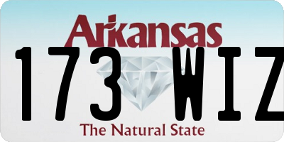 AR license plate 173WIZ