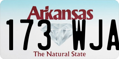 AR license plate 173WJA