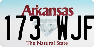 AR license plate 173WJF