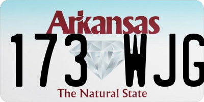 AR license plate 173WJG