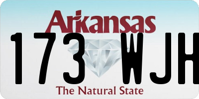 AR license plate 173WJH