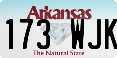 AR license plate 173WJK