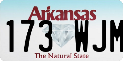 AR license plate 173WJM