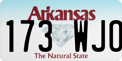 AR license plate 173WJO