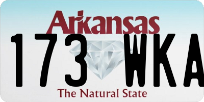 AR license plate 173WKA
