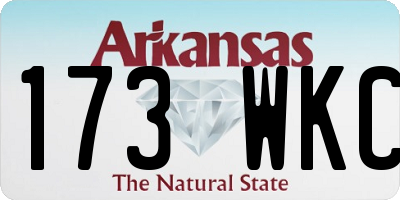 AR license plate 173WKC